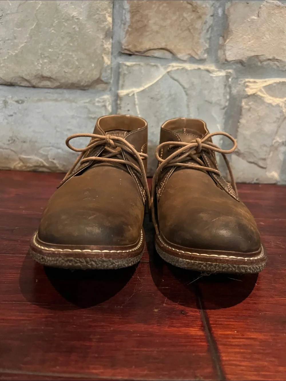 Dockers Men's Brown Leather Chukka Boots - Casual Lace-Up